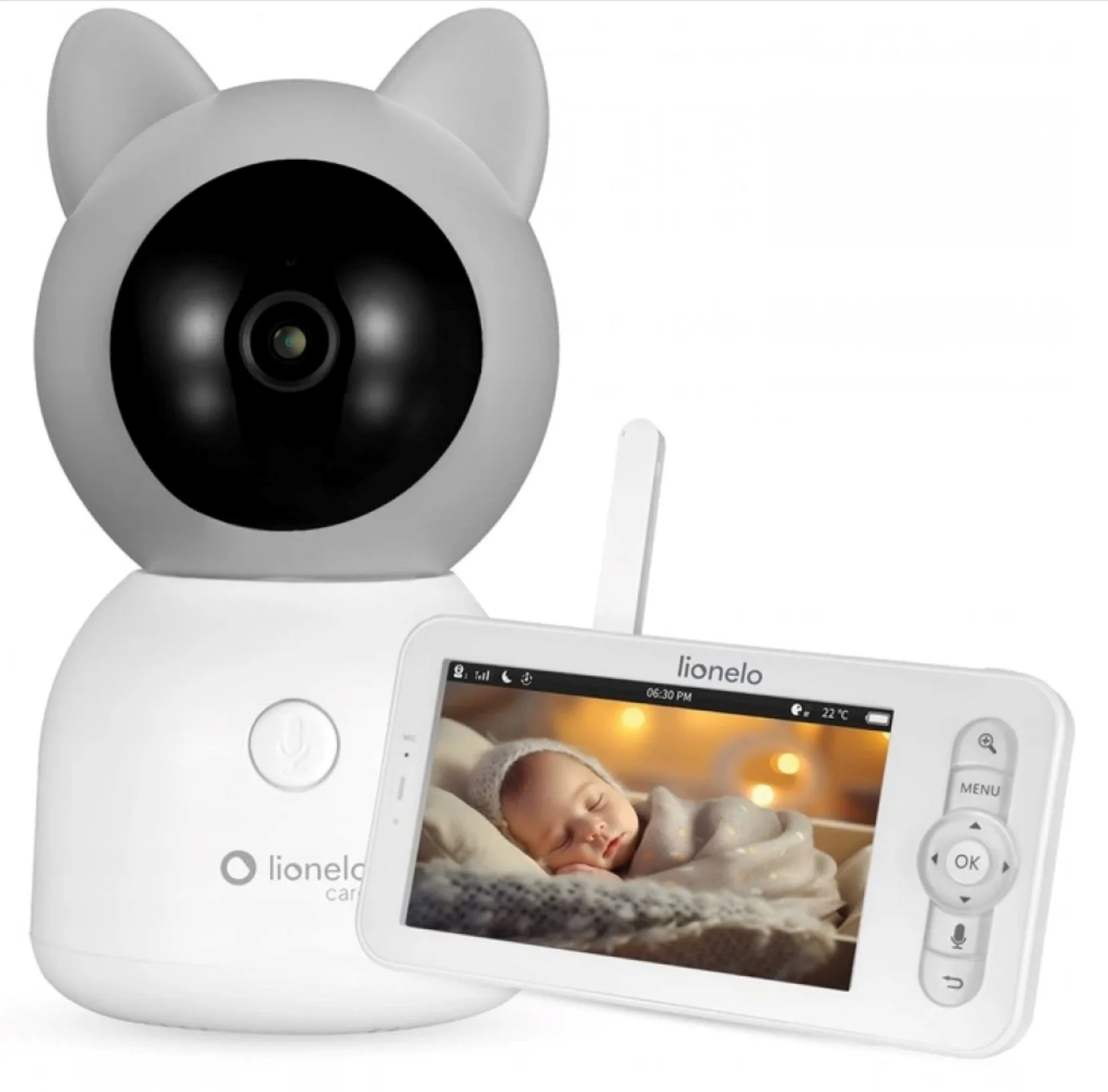 image for Видеокамера с монитором Lionelo Babyline 9.2 AI foto