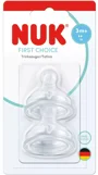 Силиконовая соска NUK First Choice, средний поток (3+ мес.), 2 шт. foto