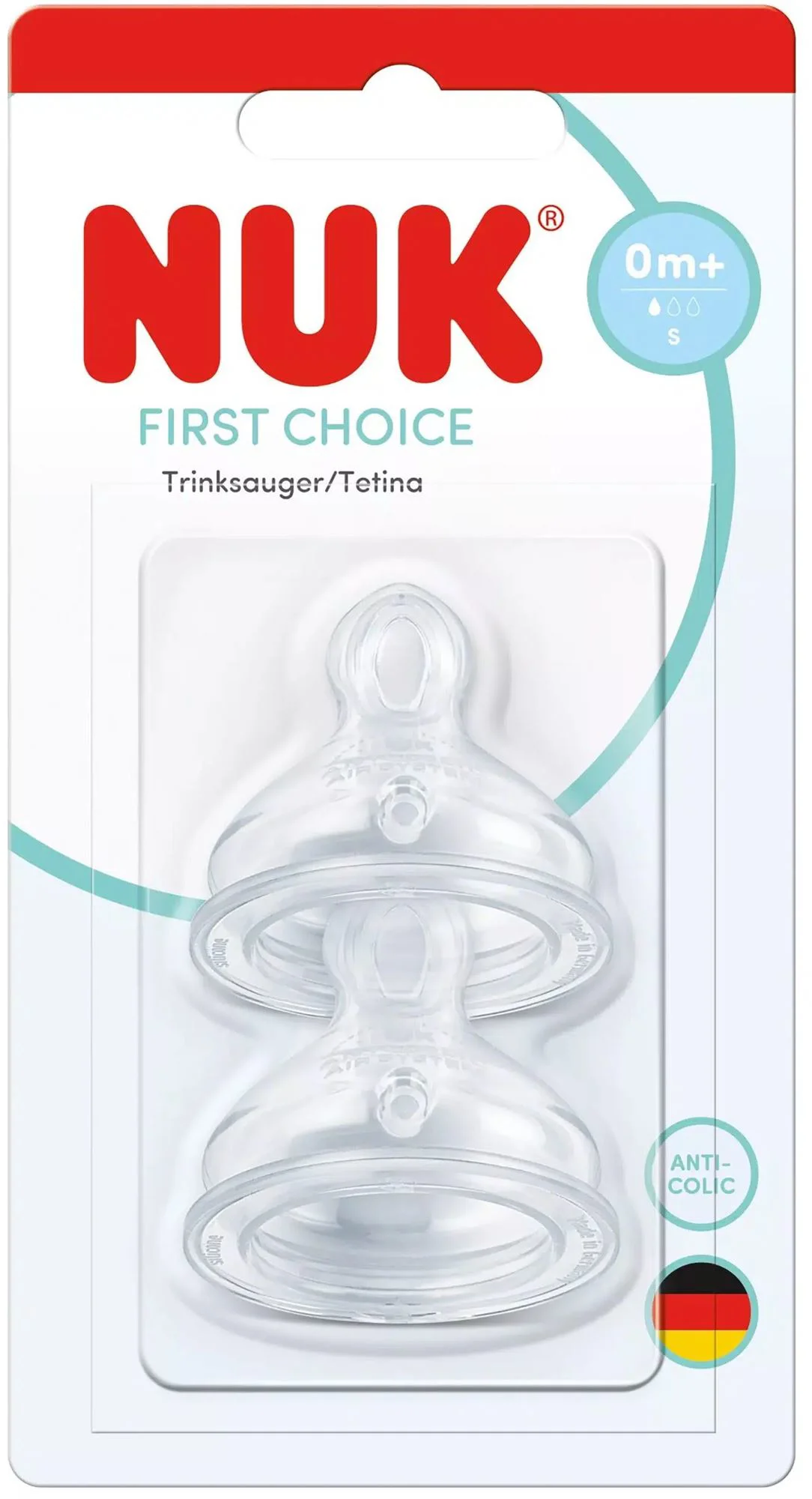image for Силиконовая соска NUK First Choice, медленный поток (0+ мес.), 2 шт. foto