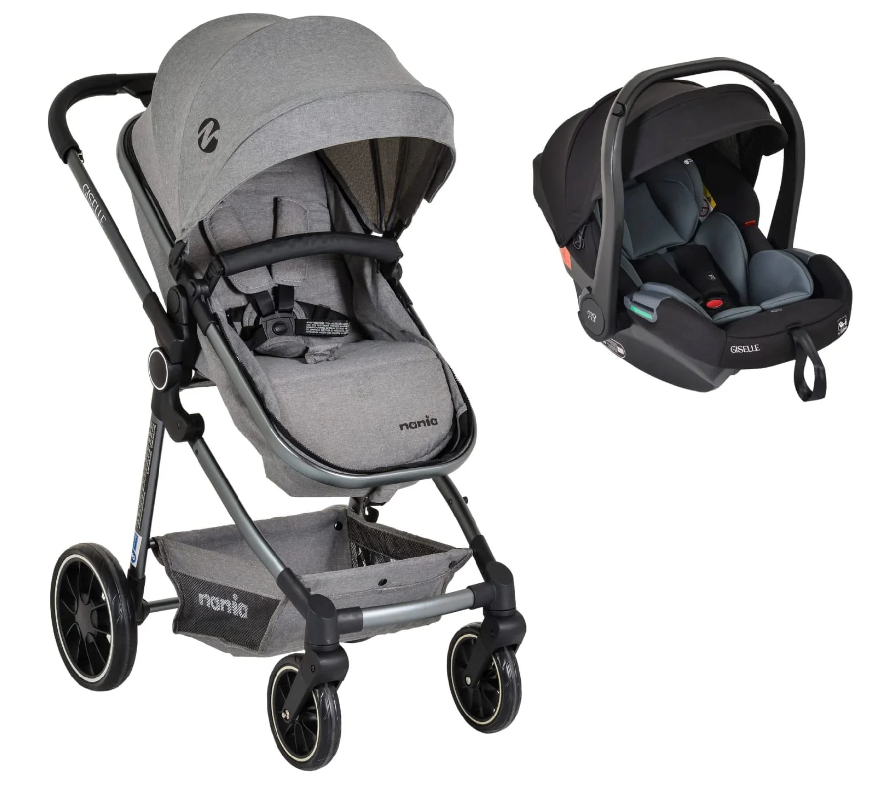 image for Carucior 3 in 1 Moni Giselle cu scoica Gri foto