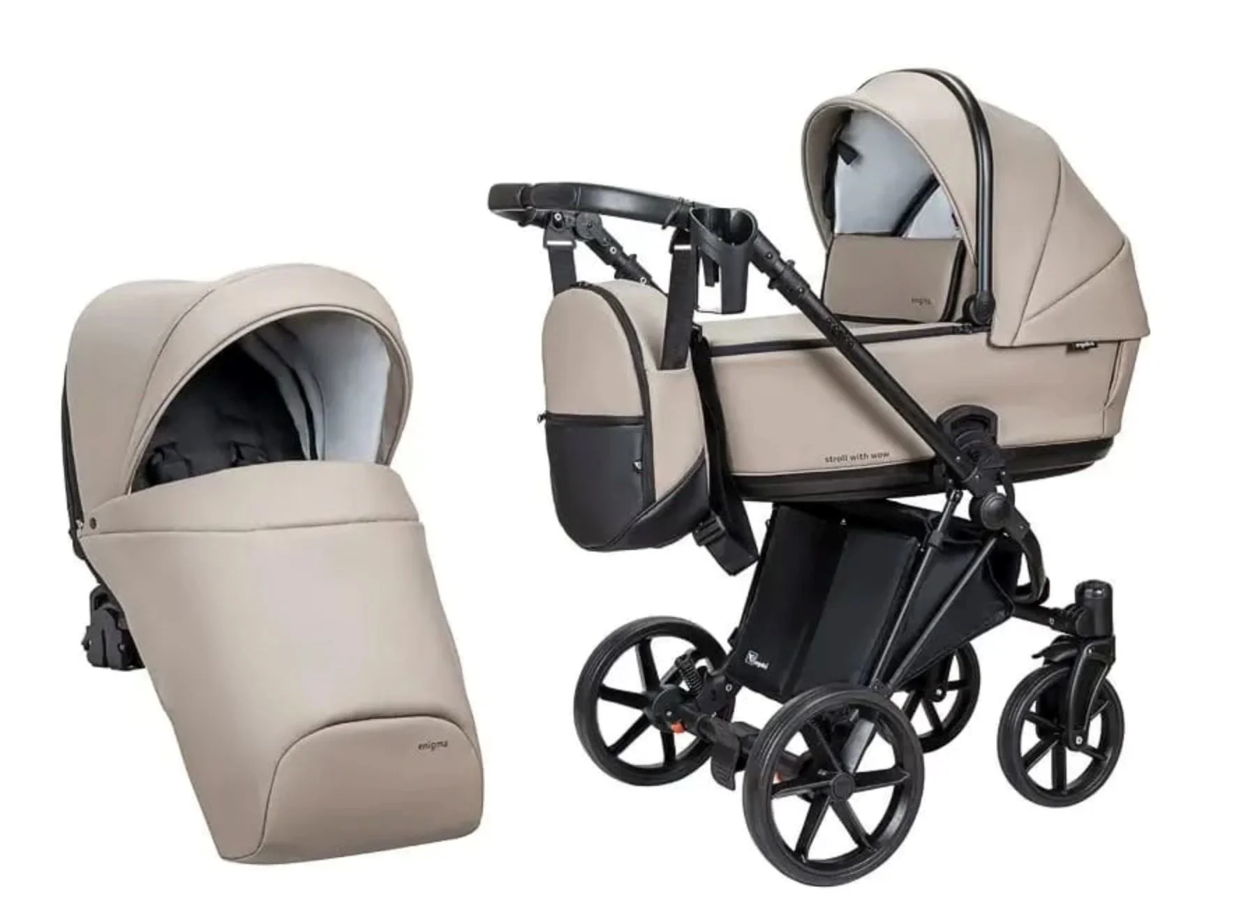 image for Carucior 2 in 1 Angelina Enigma Eco Bej foto