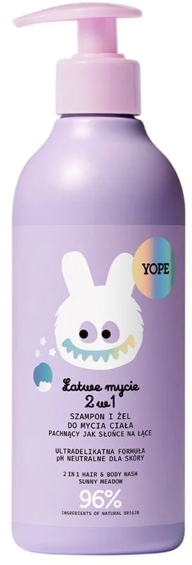 image for Gel de dus si sampon 2 in 1 natural Yope Soarele pe o pajiste, 400 ml foto