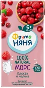 Bautura ФрутоНяня de merisoare si zmeura (5+ luni), 200 ml foto