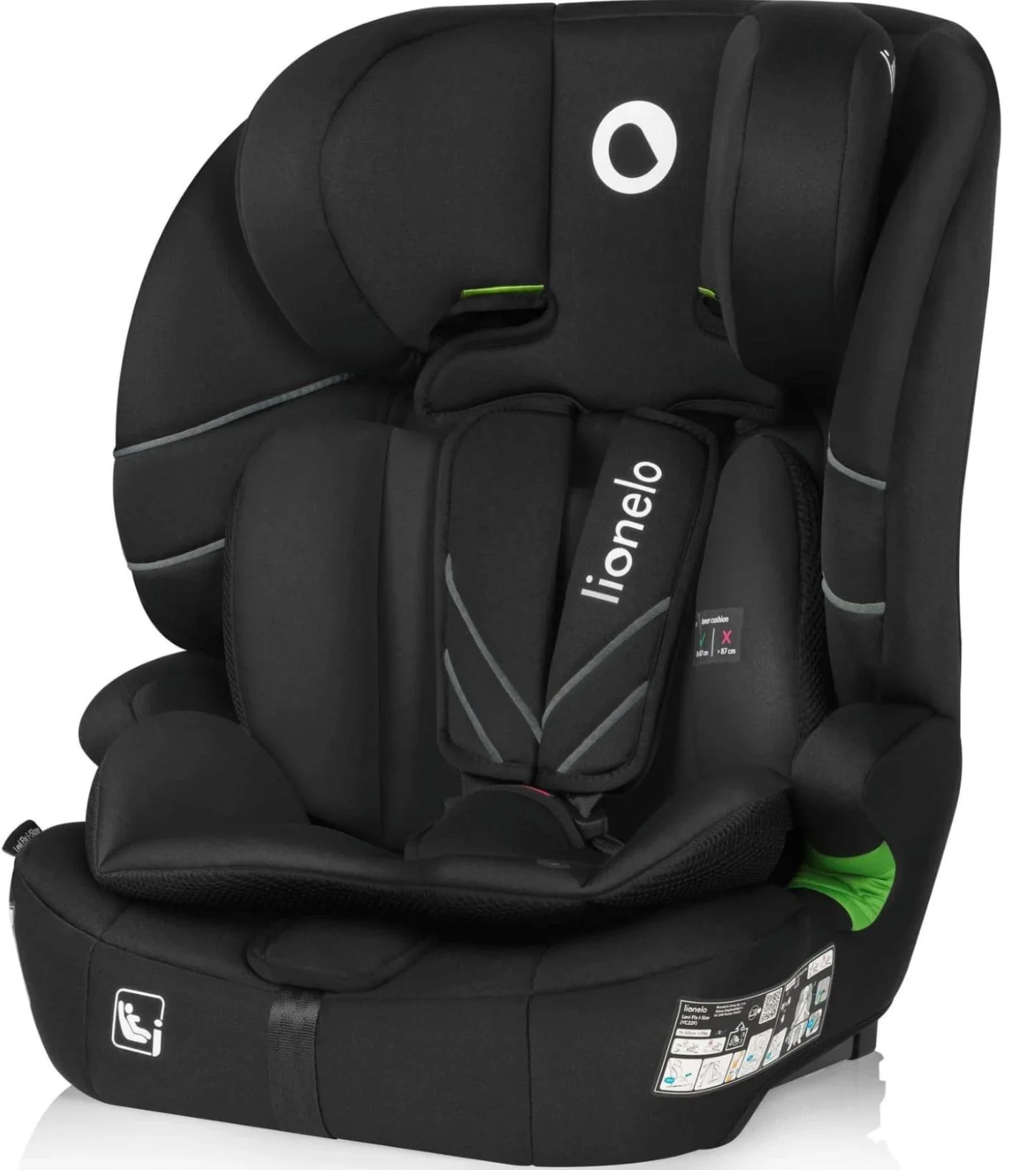 image for Автокресло Lionelo Isofix Levi Fix, 9-36 кг, Черное foto