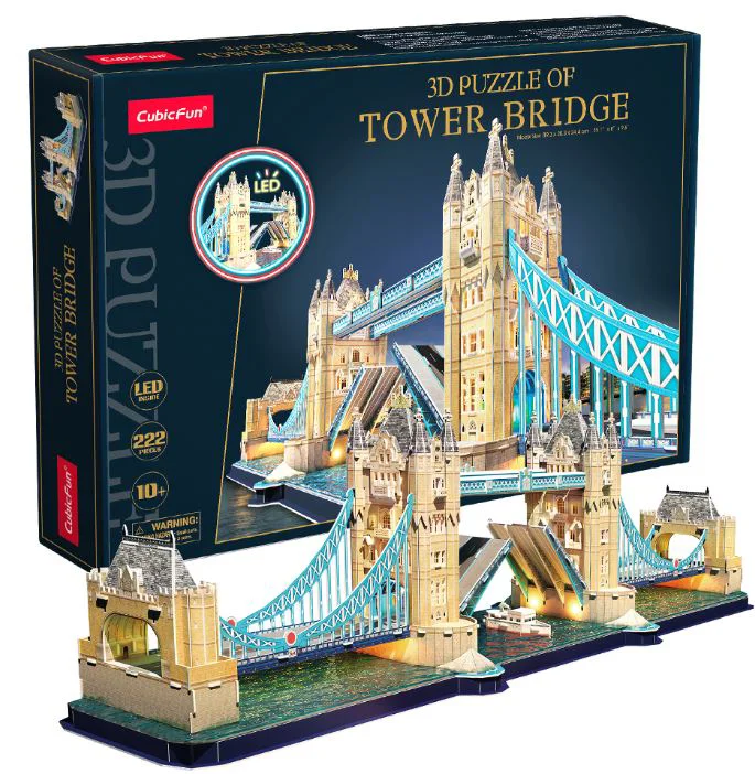 image for 3D LED пазл CubicFun "Тауэрский мост", 222 эл. foto