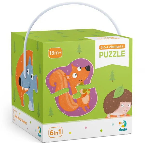image for Puzzle 6 in 1 Dodo Animale de padure foto