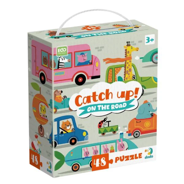 Puzzle Dodo "Prinde-ma! Pe drum", 48 el. foto