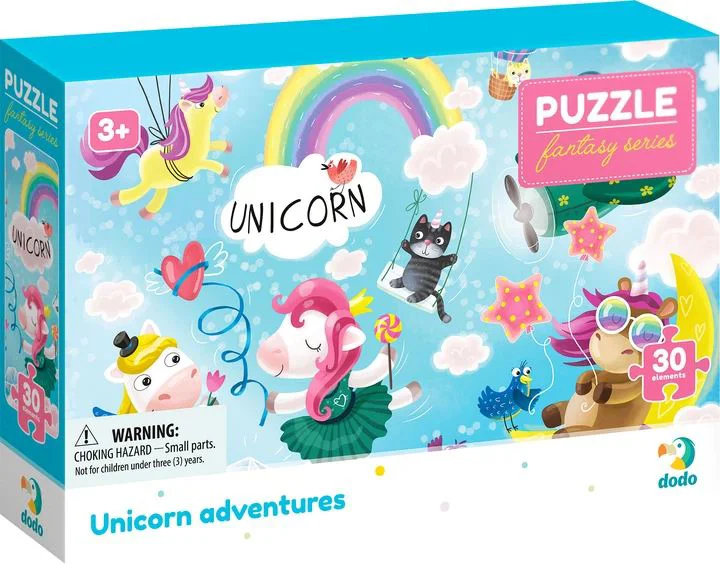 Puzzle Dodo Fantasy Aventura unicornilor, 30 el. foto