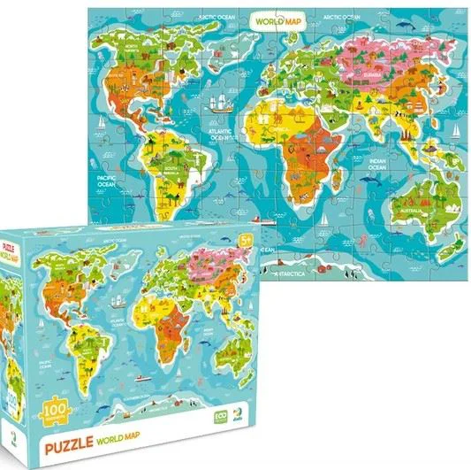 image for Puzzle Dodo Harta Lumii, 100 el. foto