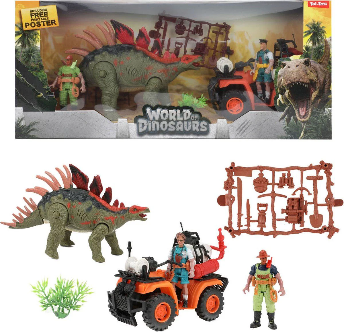 image for Игровой набор Toi-Toys Мир динозавров: динозавр с джипом foto