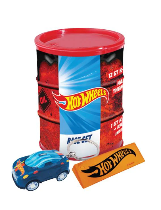 image for Set Hot Wheels in butoi cu masinuta si rampa foto