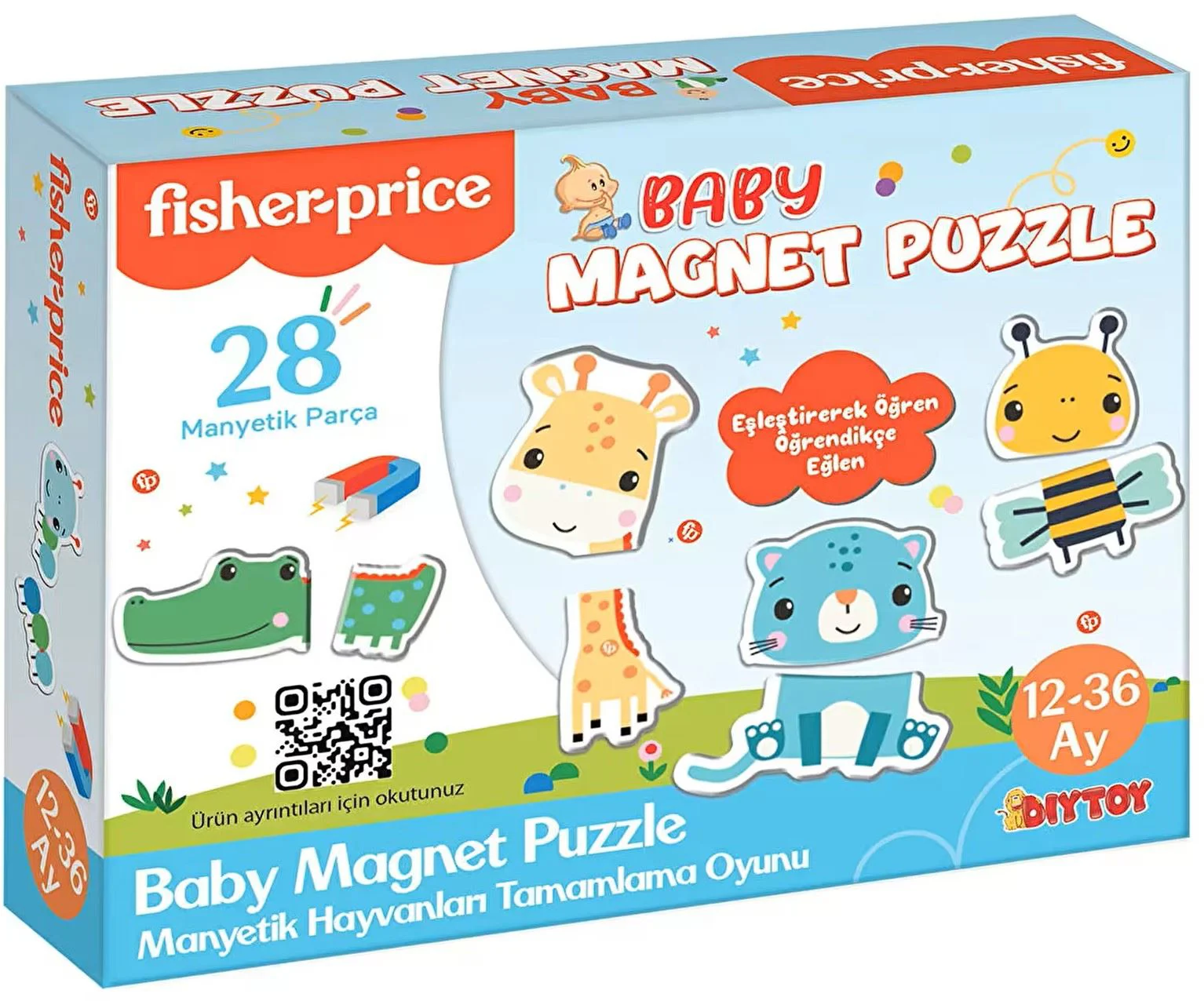 image for Магнитный пазл Fisher-Price Зверята foto