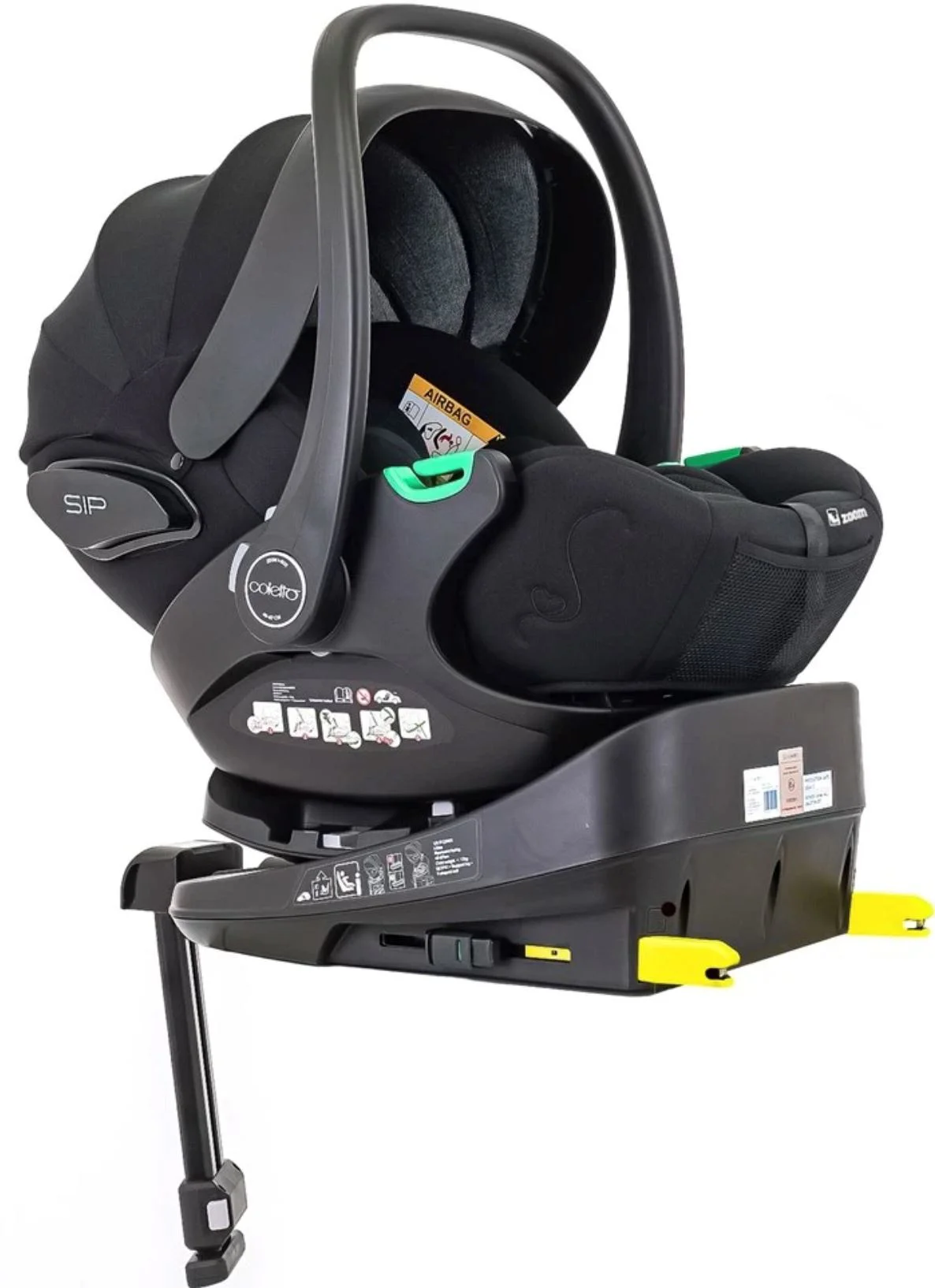 Scoica auto Coletto Isofix Zoom, 0-13 kg, Negru foto