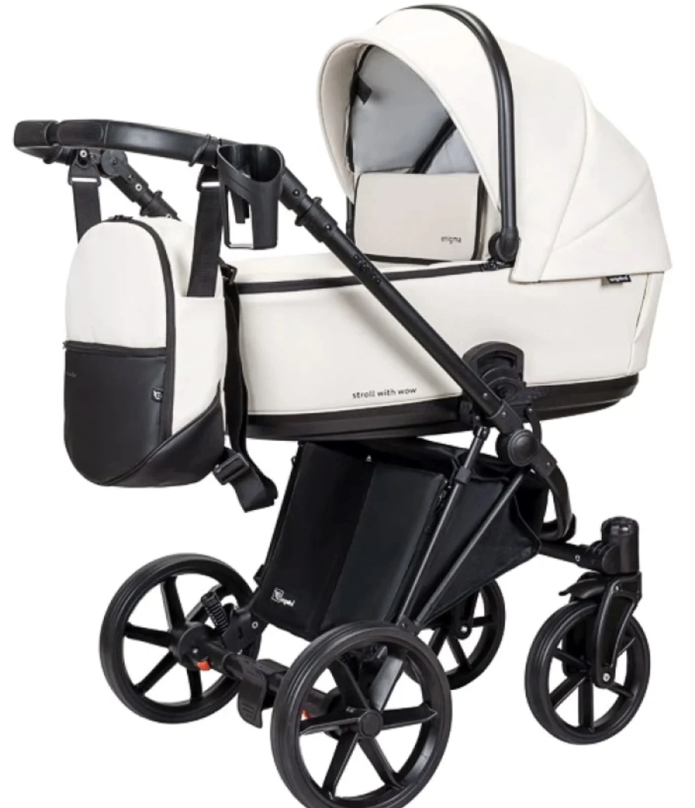 image for Carucior 2 in 1 Angelina Enigma Eco Alb foto