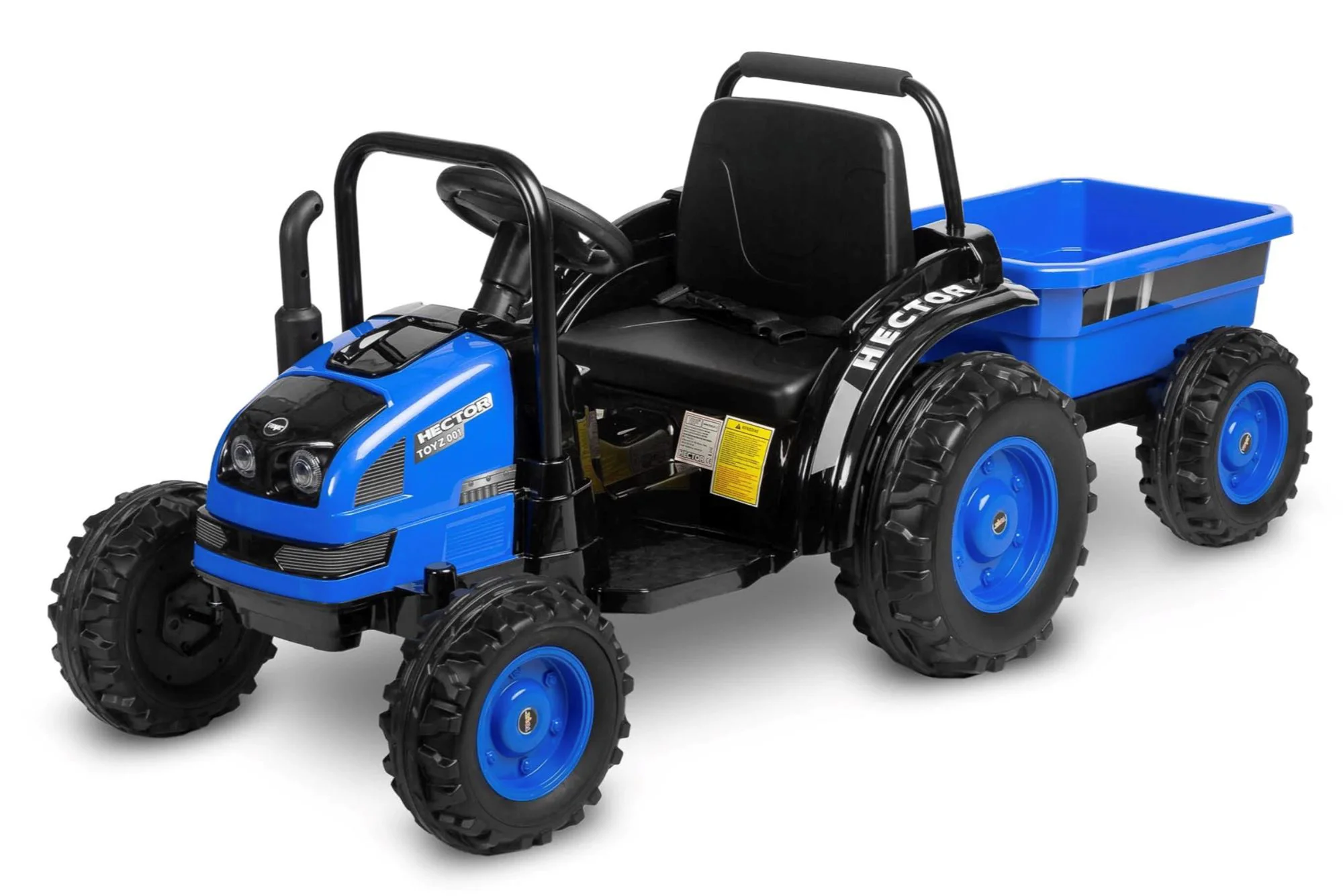 Tractor cu acumulator Caretero Hector Albastru foto