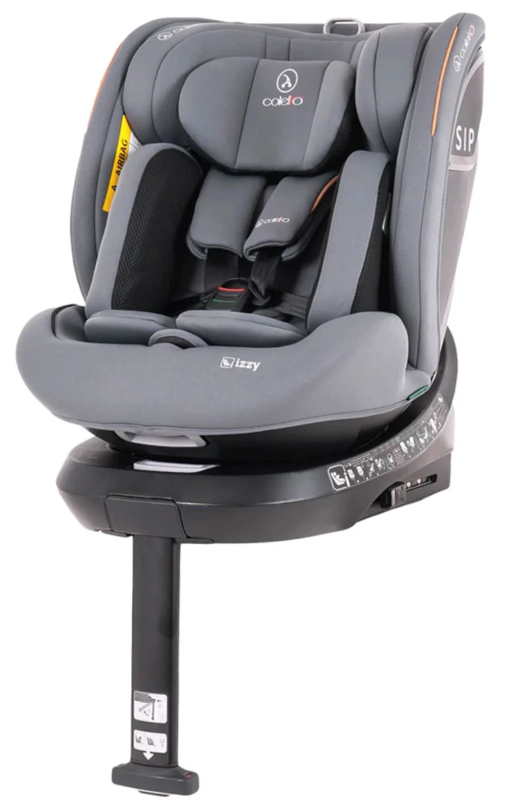 Scaun auto Coletto Isofix Izzy Dark, 0-36 kg Gri foto