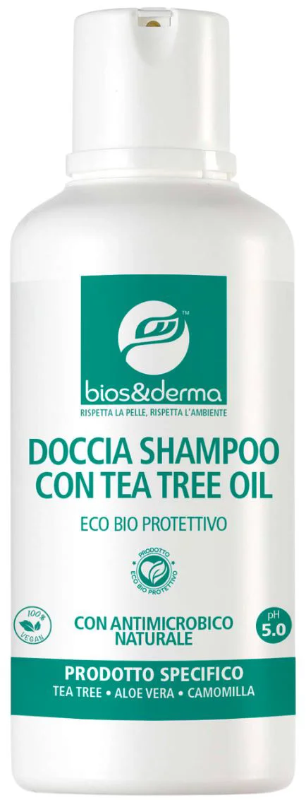 image for Sampon si gel de dus 2 in 1 Bios&Derma cu ulei de arbore de ceai, 500 ml foto