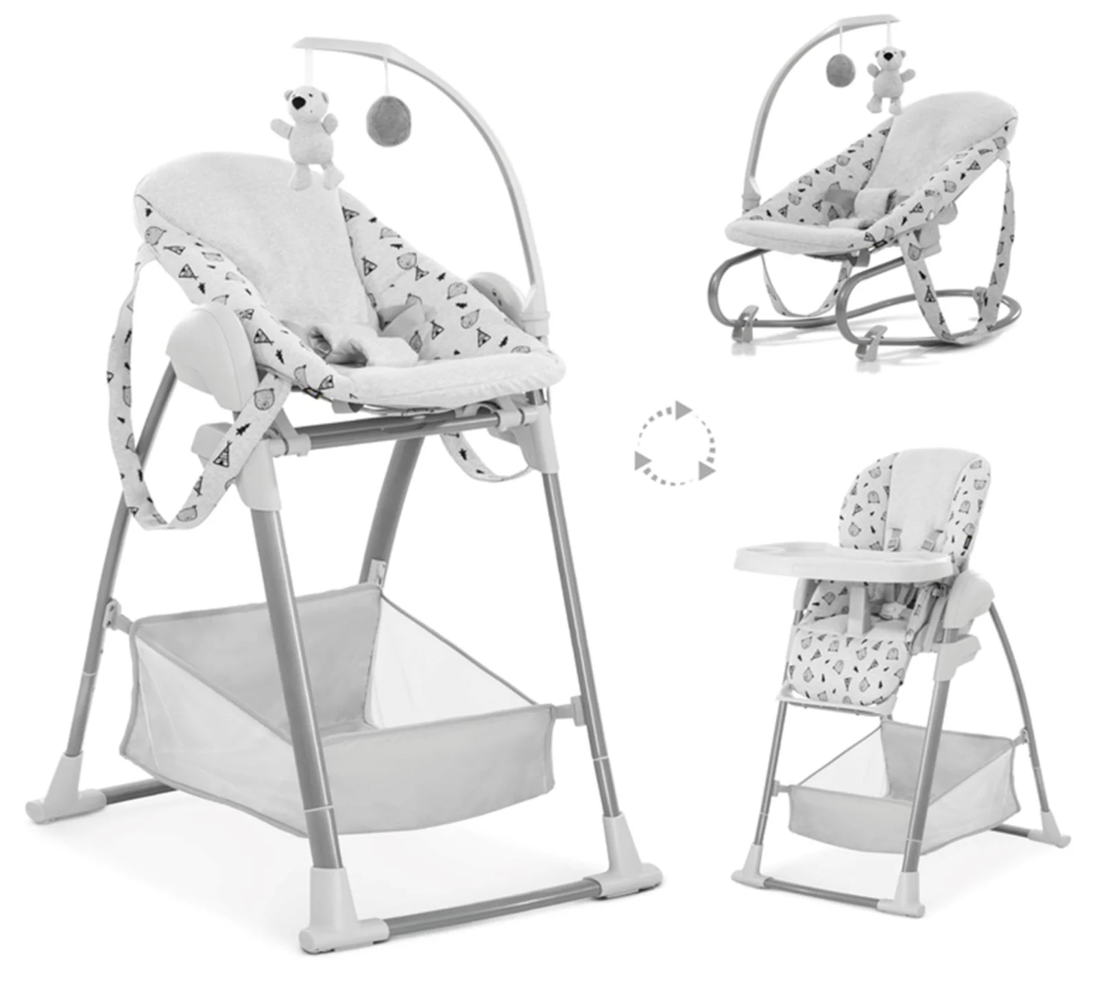 Scaun de masa 3 in 1 Hauck Sit N Relax Nordic Gri foto
