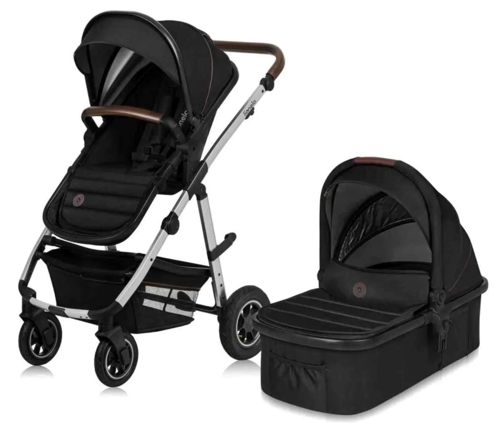 image for Carucior 2 in 1 Lionelo Amber Negru / Gri foto