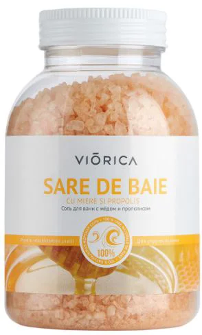 image for Sare de baie Viorica Miere si propolis, 1000 g foto
