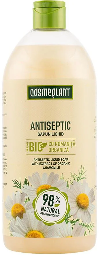 image for Sapun lichid antiseptic Cosmeplant Romanita organica, 1000 ml foto