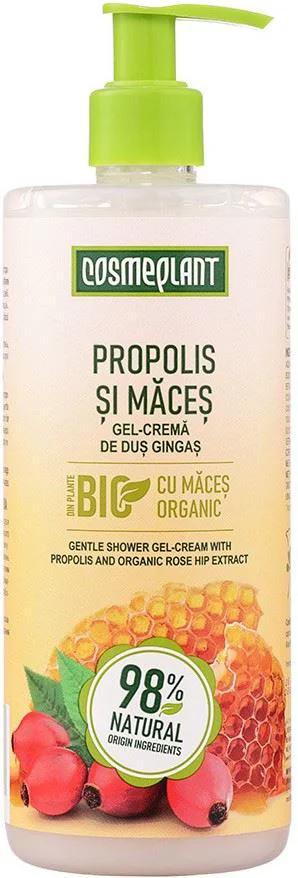 image for Gel-crema de dus Cosmeplant Propolis si Macies, 500 ml foto