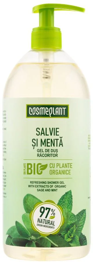 image for Gel de dus racoritor Cosmeplant Salvie si Menta, 1000 ml foto