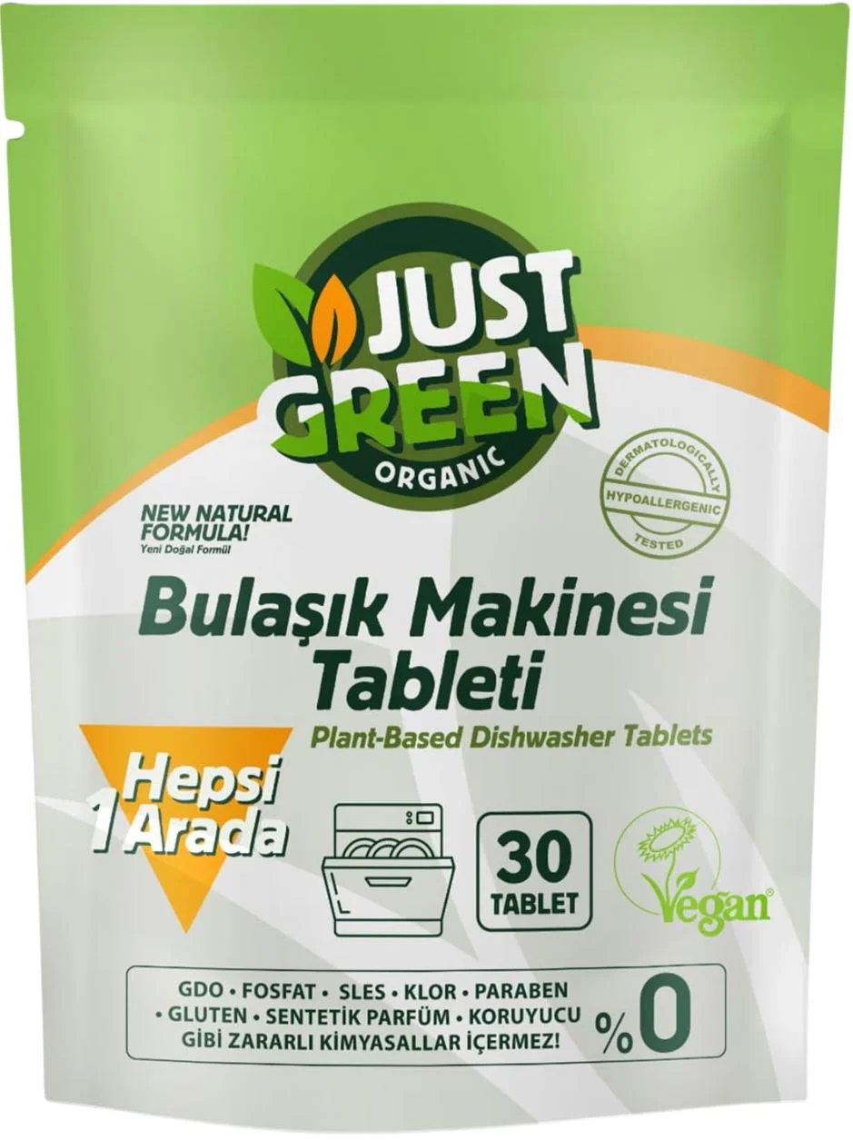 image for Tablete pentru masina de spalat vase Just Green Organic, 480 g foto