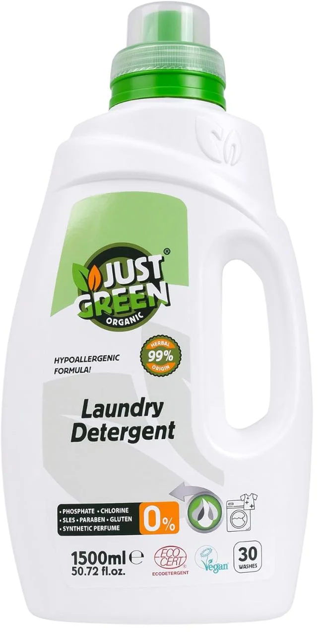 image for Detergent de rufe universal Just Green Organic, 1500 ml foto