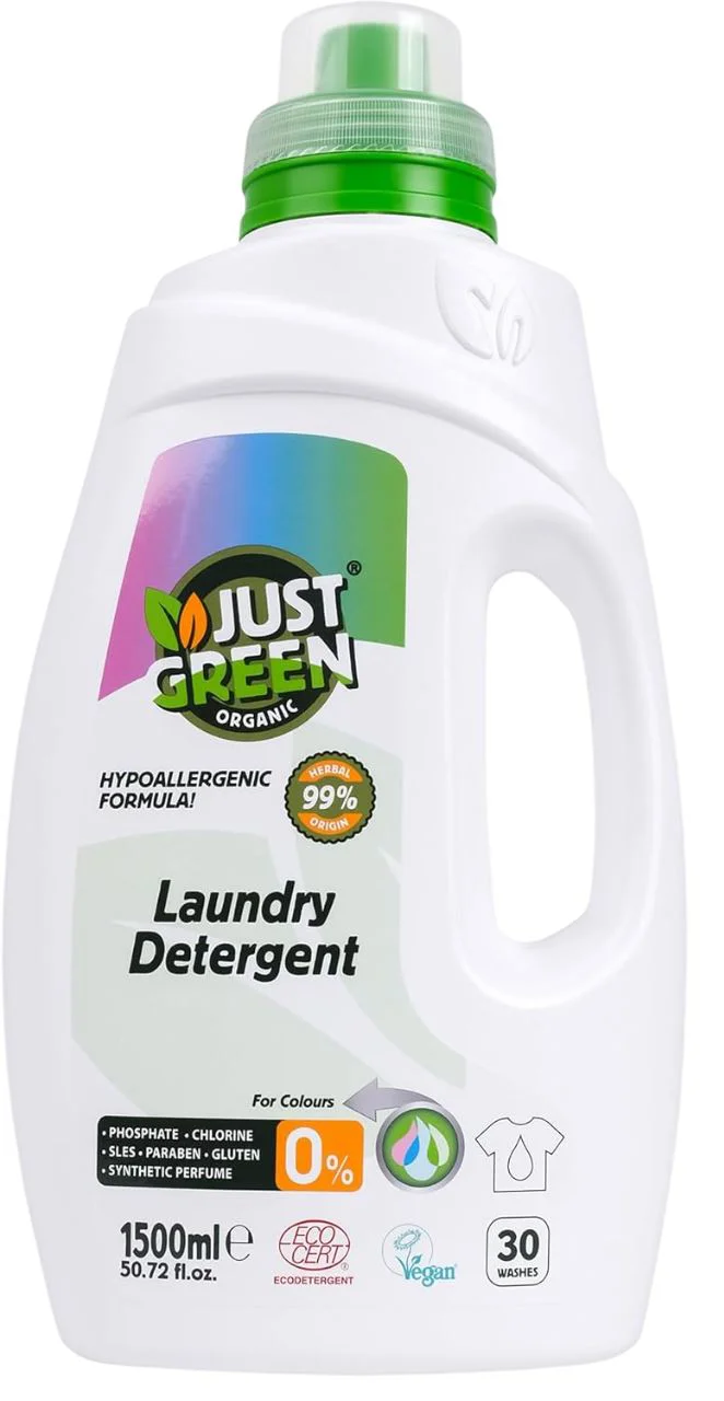 image for Detergent de rufe Color Just Green Organic, 1500 ml foto