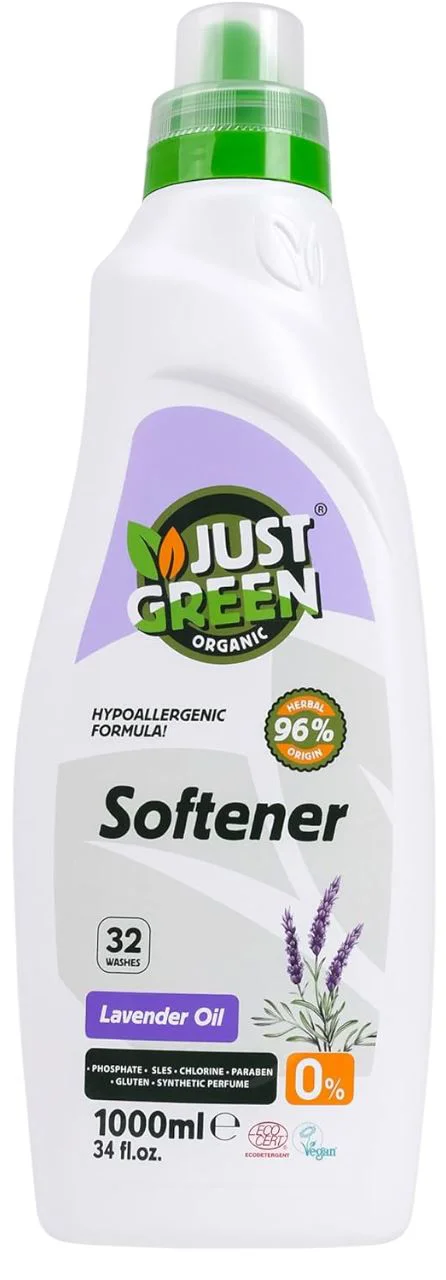 image for Balsam pentru rufe cu ulei de lavanda Just Green Organic, 1000 ml foto