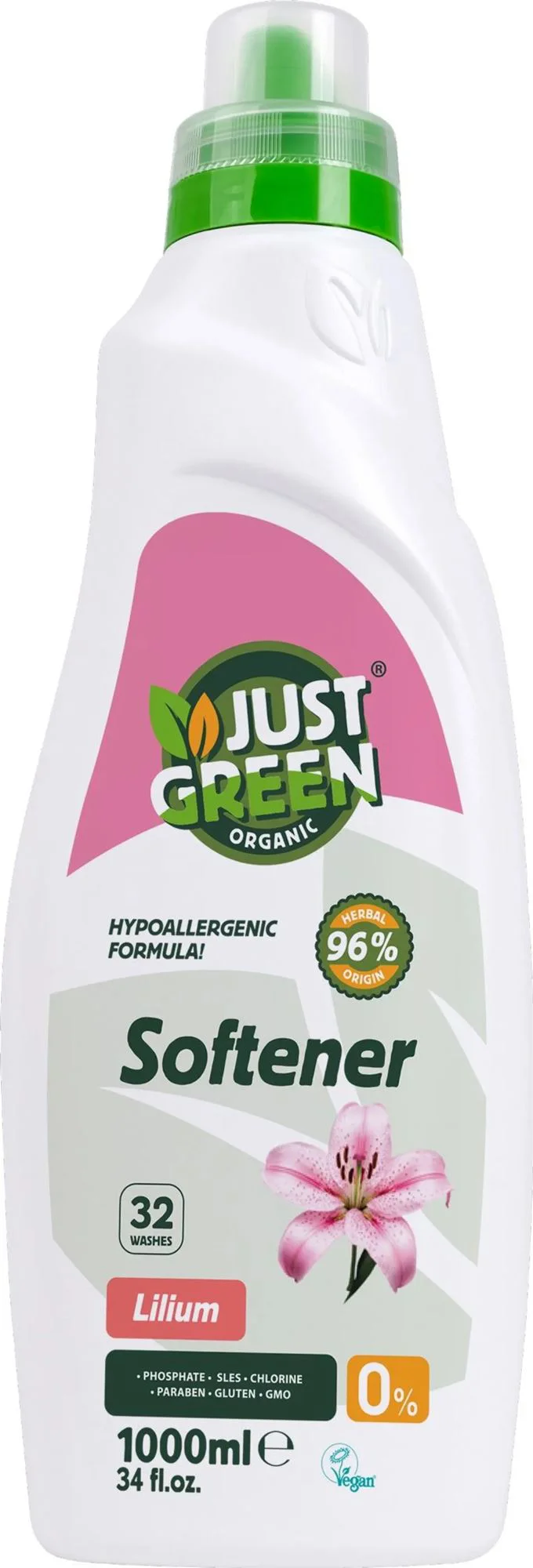 image for Balsam pentru rufe cu crin Just Green Organic, 1000 ml foto