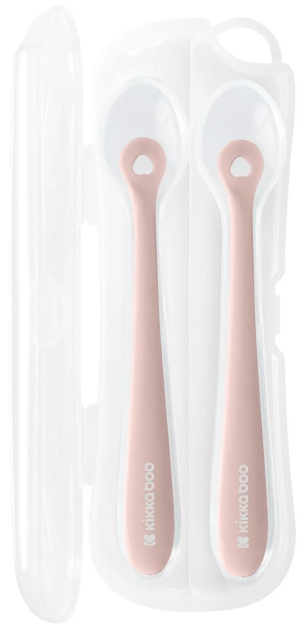 image for Lingurita din silicon in cutie KikkaBoo Blush, 2 buc. foto