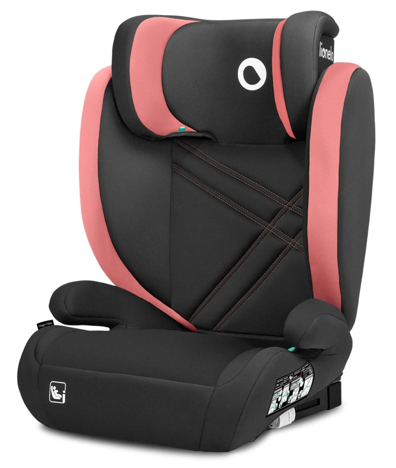 image for Автокресло Lionelo Isofix Hugo Черно/Розовое foto