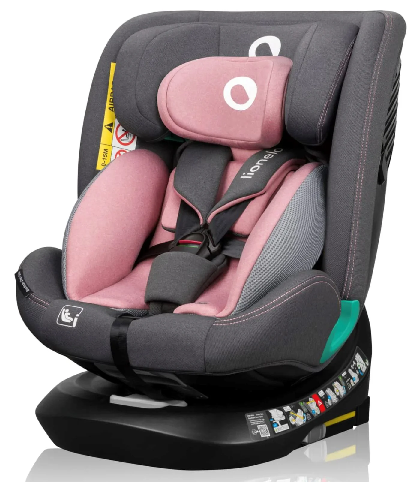 image for Автокресло Lionelo Isofix Bastiaan One, 0-36 кг, Розовое foto