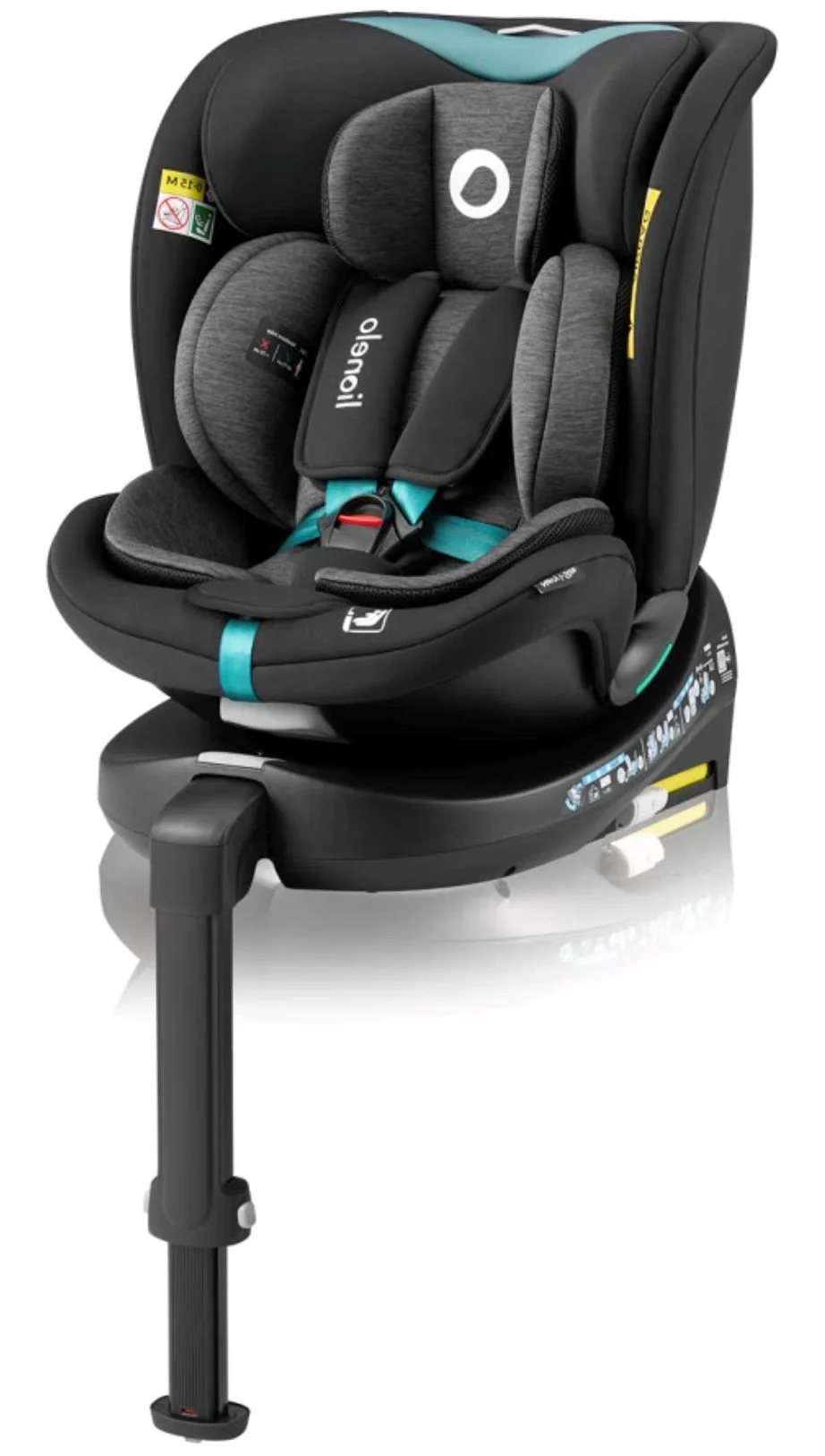 image for Автокресло Lionelo Isofix Navy, вращающееся 360, 0‑36 кг Черное foto