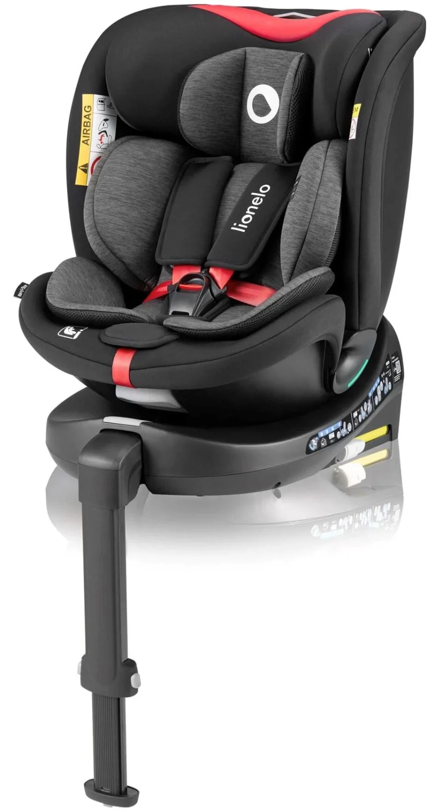 Scaun auto Lionelo Isofix Navy, rotativ 360, 0-36 kg Rosu foto