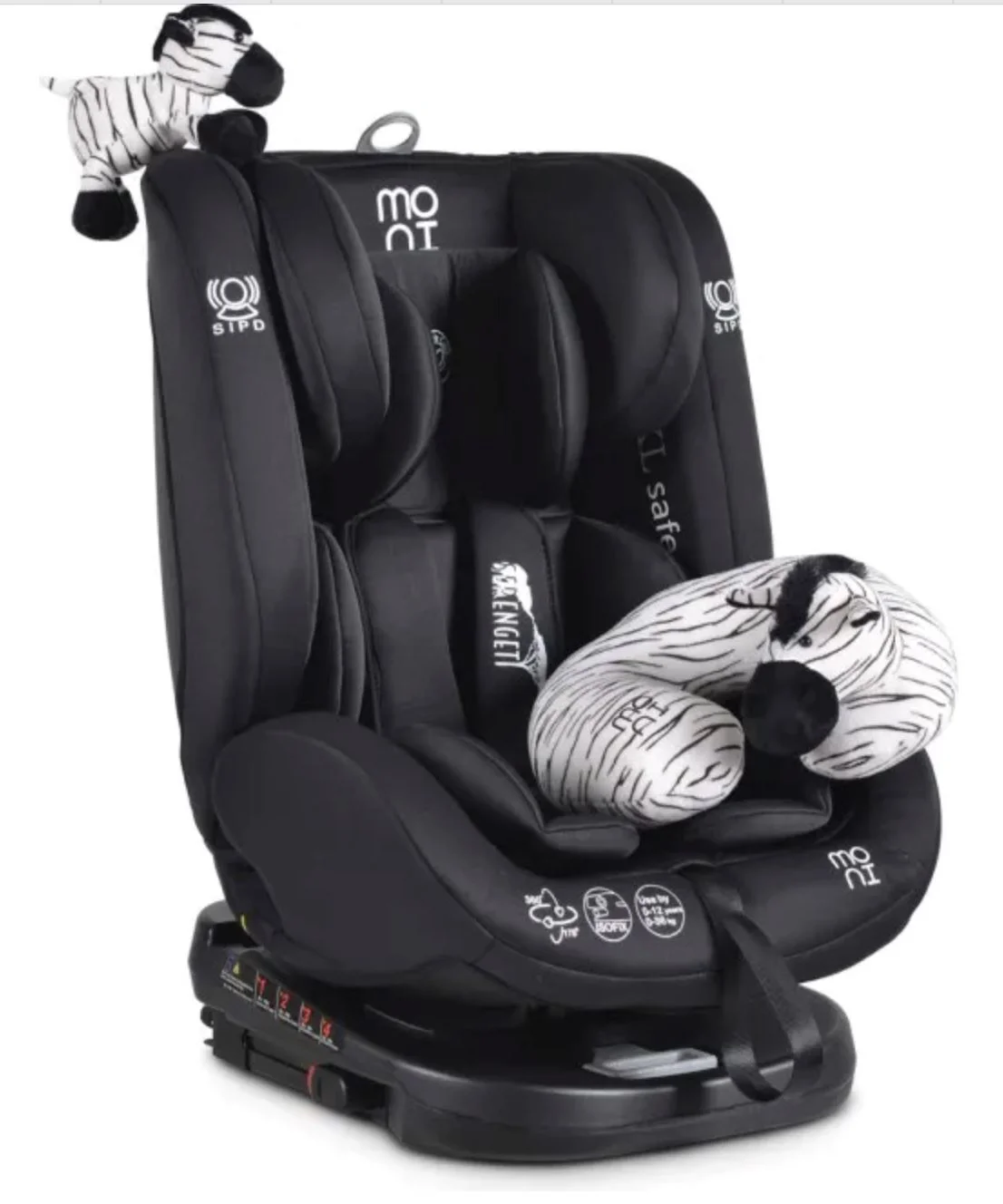 image for Автокресло Moni Isofix 360 Serengeti, 0-36 кг, Черный foto