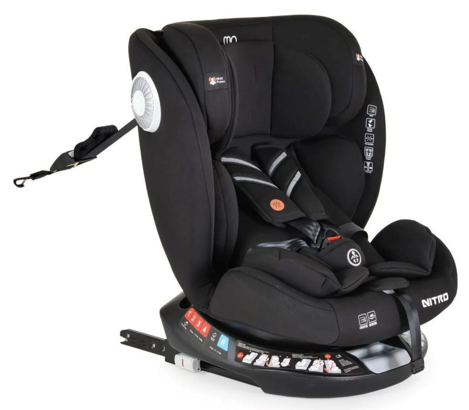 image for Scaun auto Moni Isofix 360 Nitro (I-size), 0-36 kg, Negru foto