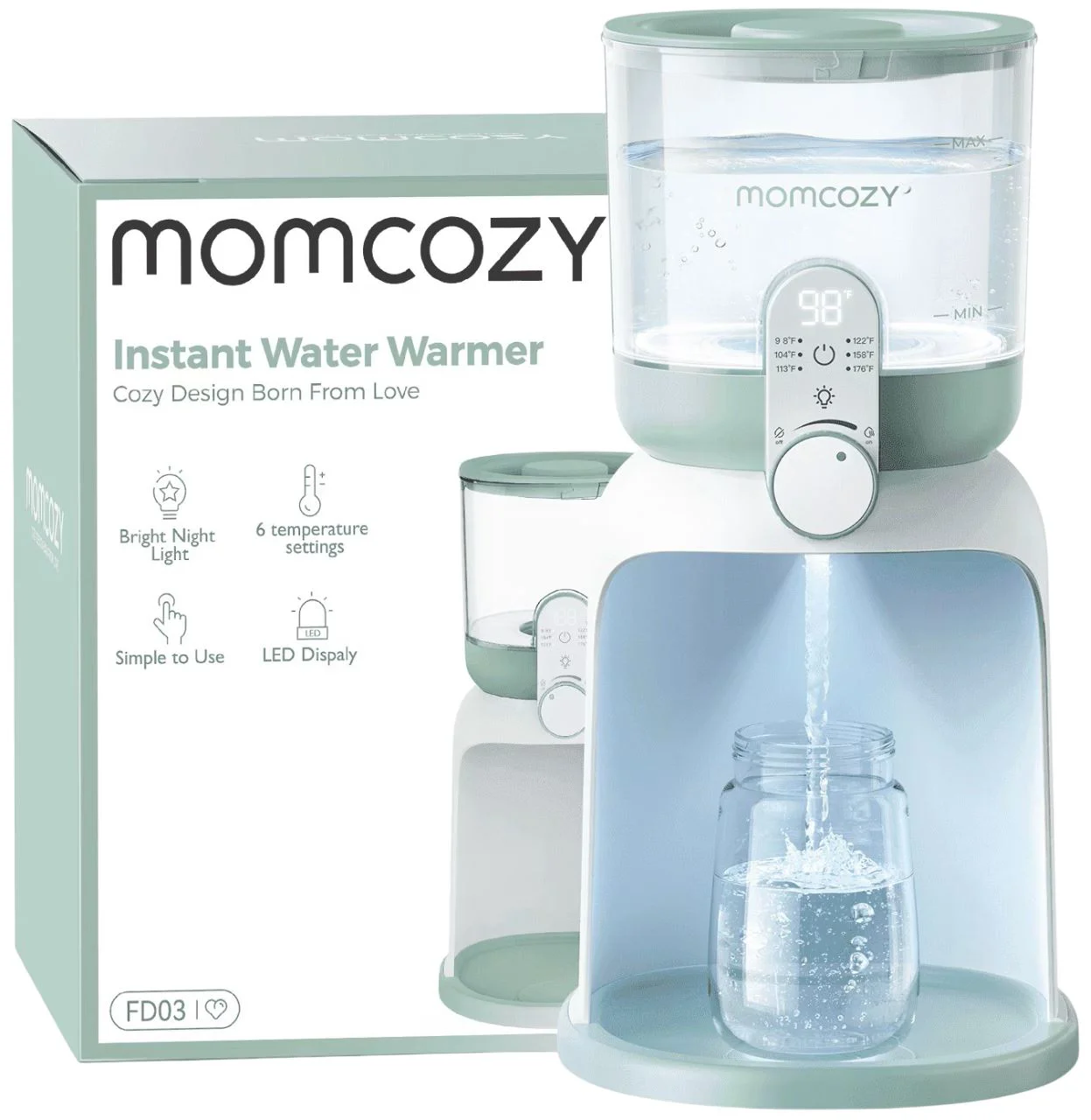 image for Incalzitor pentru apa Momcozy Dual Lights foto