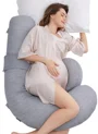 Подушка для беременных в форме F Momcozy Air Layer Grey foto