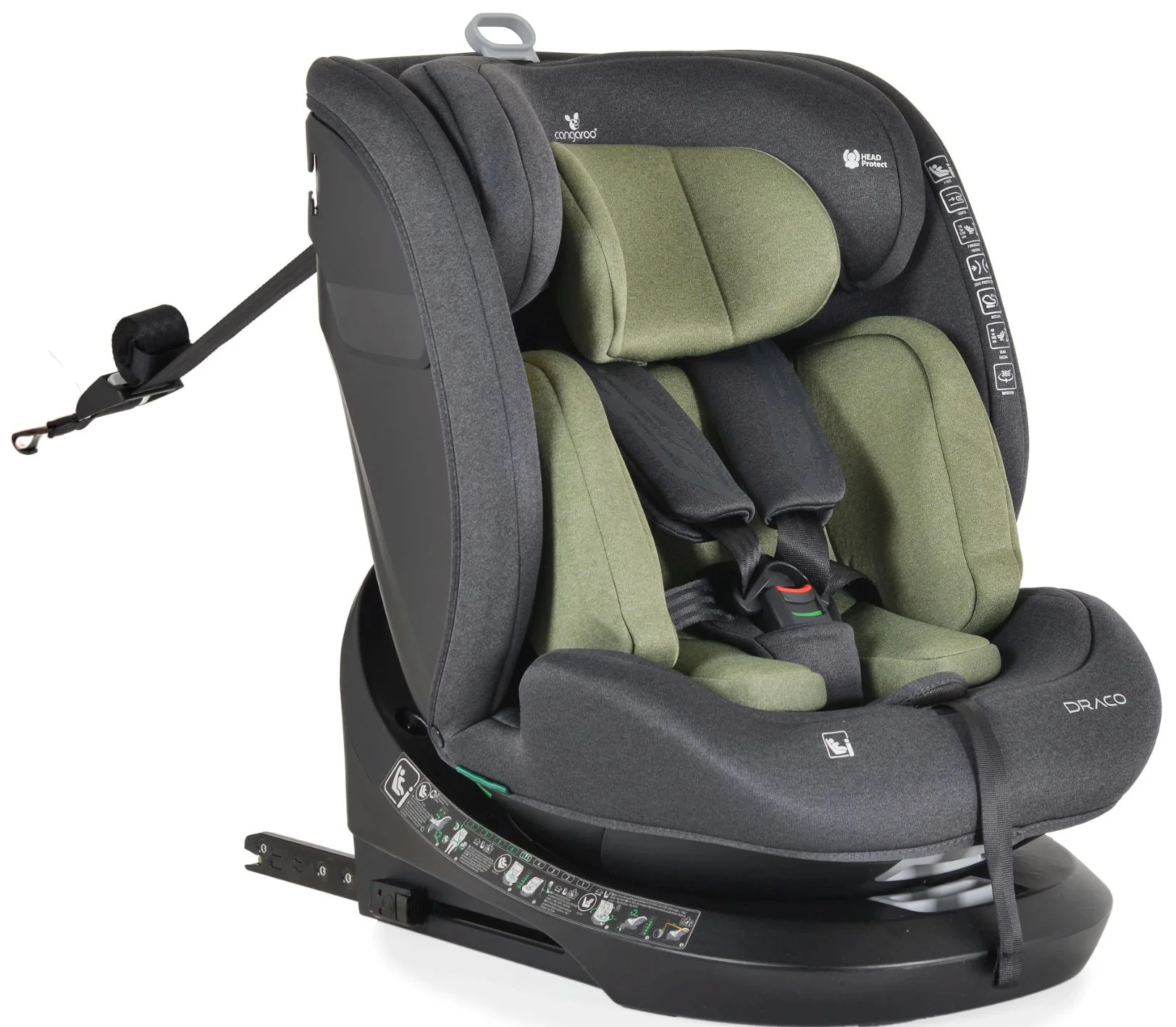 Scaun auto Moni Draco I-Size Olive, 0-36 kg Verde foto