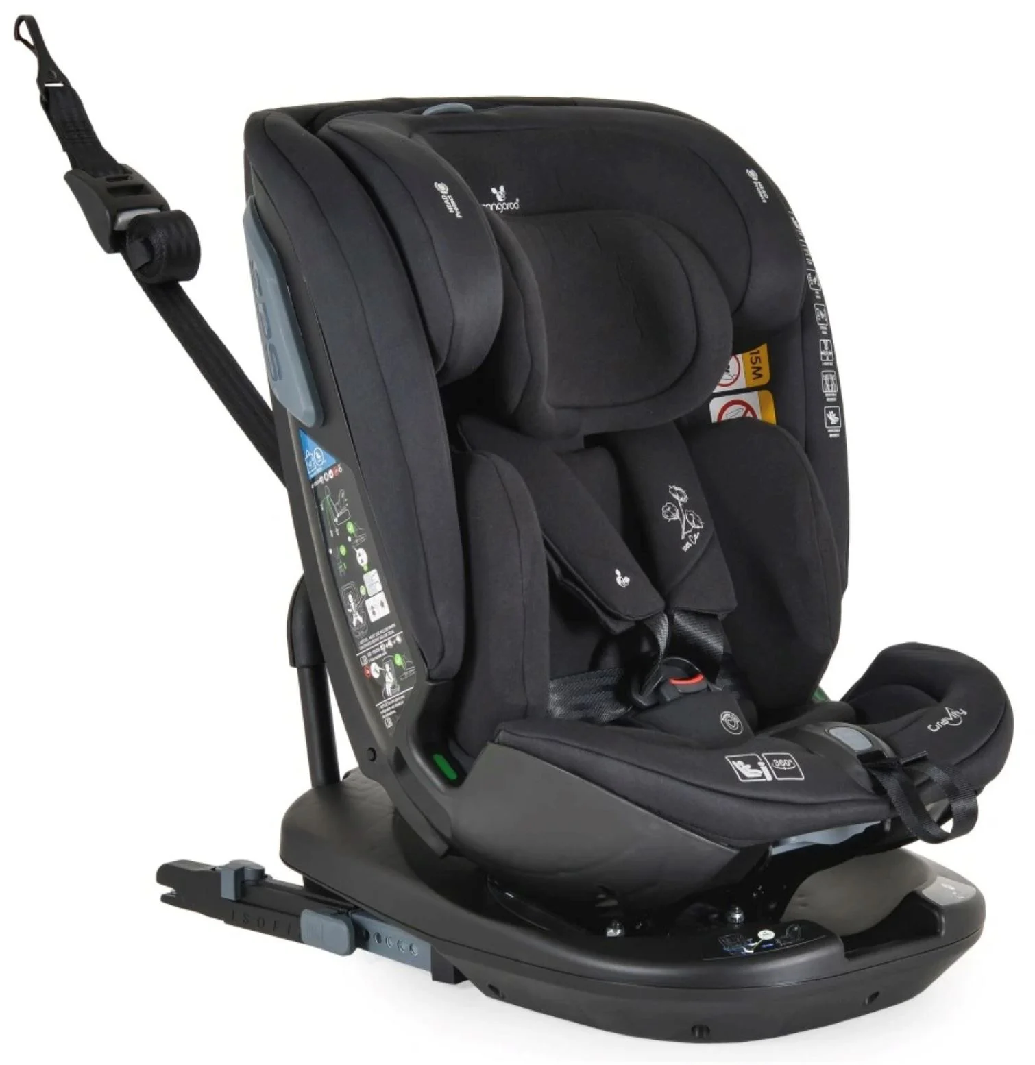 Scaun auto Moni Isofix 360 Gravity, 0-36 kg Negru foto
