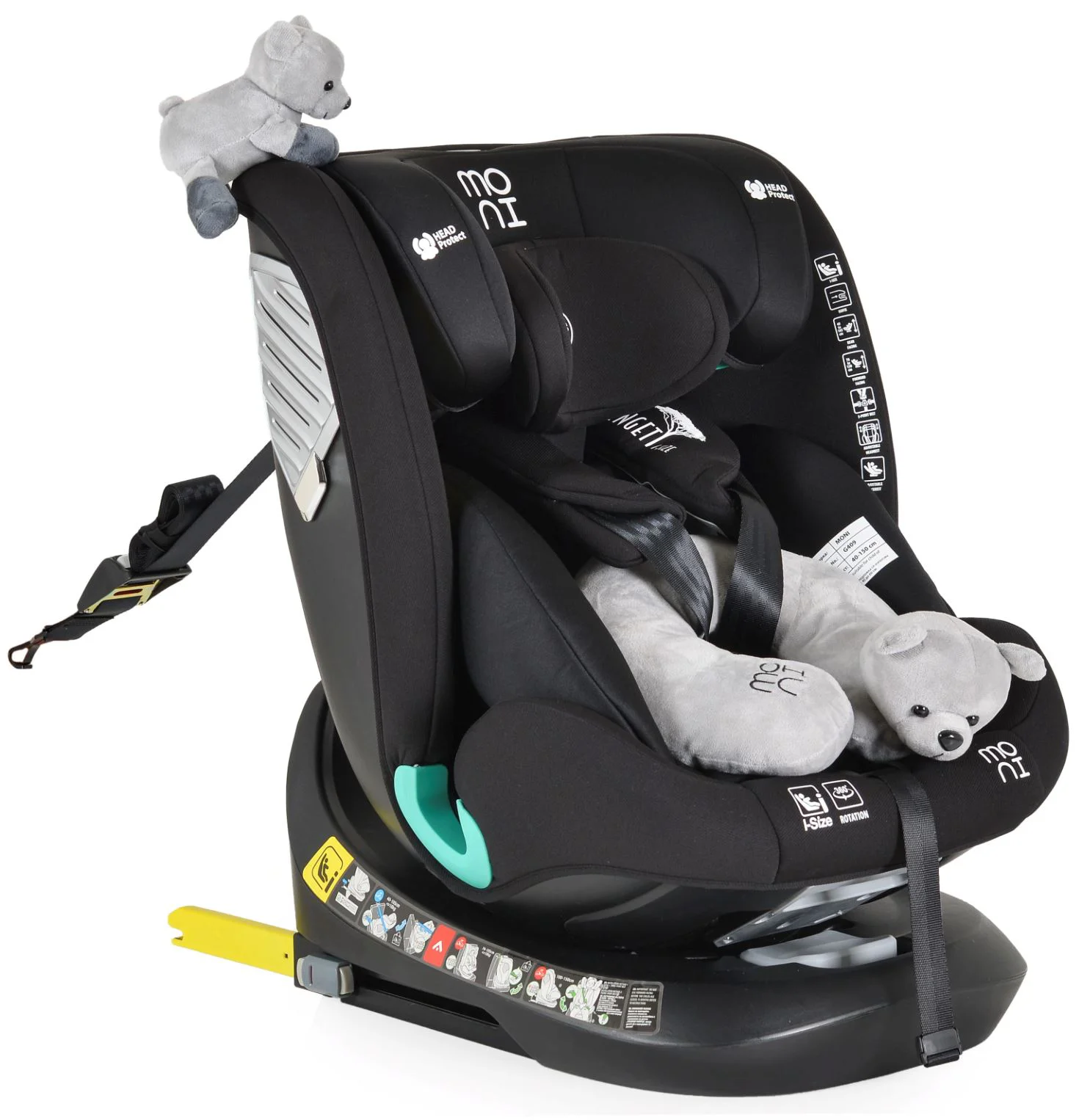 image for Автокресло для детей Moni Isofix Serengeti, 0-36 кг Черный foto