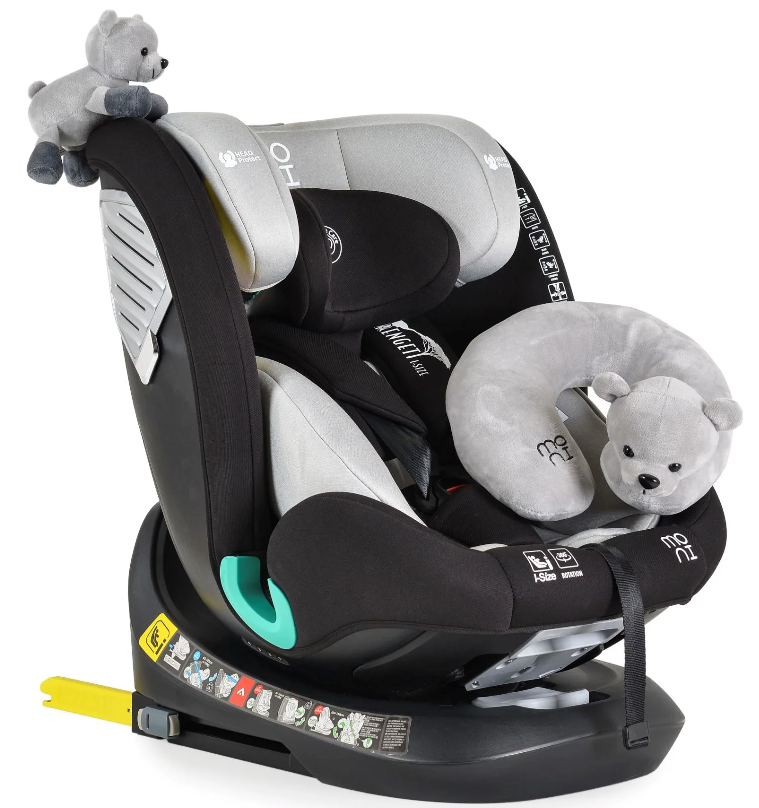 image for Автокресло Moni Isofix Serengeti Серый, 0-36 кг foto