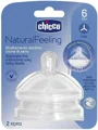 Tetina din silicon Chicco Natural Feelling, flux terci (6+ luni), 2 buc. foto