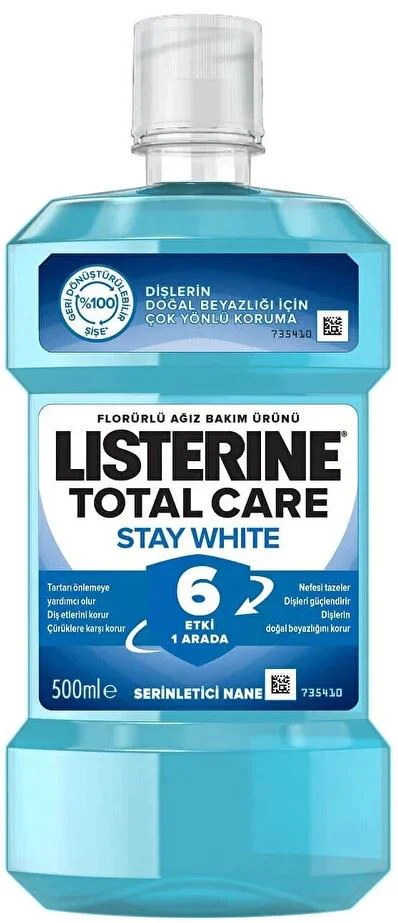image for Apa de gura Listerine "Total Care 6 in 1 Stay White", 500 ml foto
