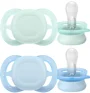 Suzete din silicon Philips Avent Ultra Start Verde-Albastru (0-2 luni), 2 buc. foto