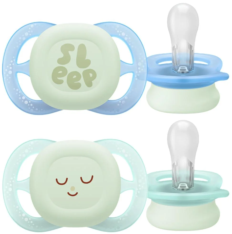 image for Suzete din silicon Philips Avent Ultra Night Start (0-2 luni), 2 buc. foto