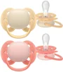 Suzete din silicon Philips Avent Ultra Soft Roz/Portocaliu (0-6 luni), 2 buc. foto